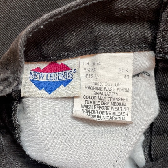 NEW LEGENDS Jeans boys 4T Elastic Black Denim - Picture 4 of 4